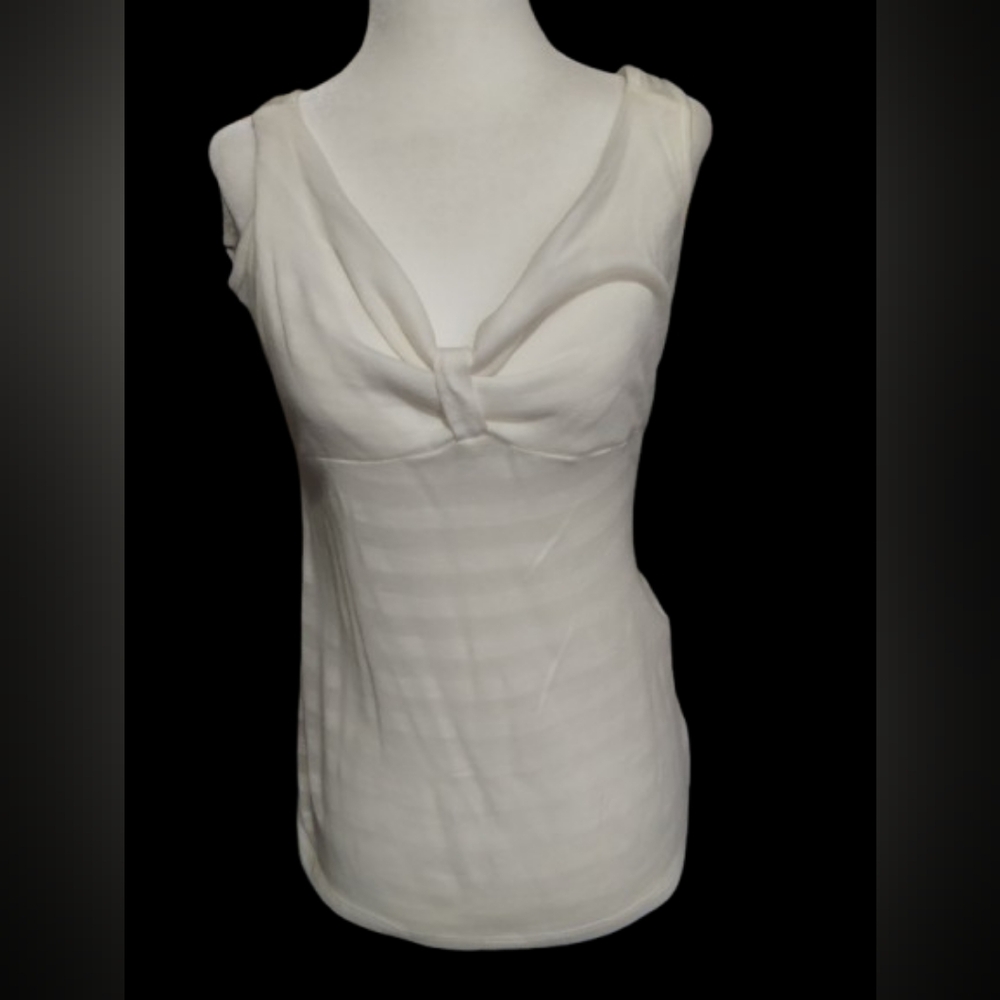 NWOT Olivia Moon Sleeveless,Light Tan Top XL, See Through Fabric